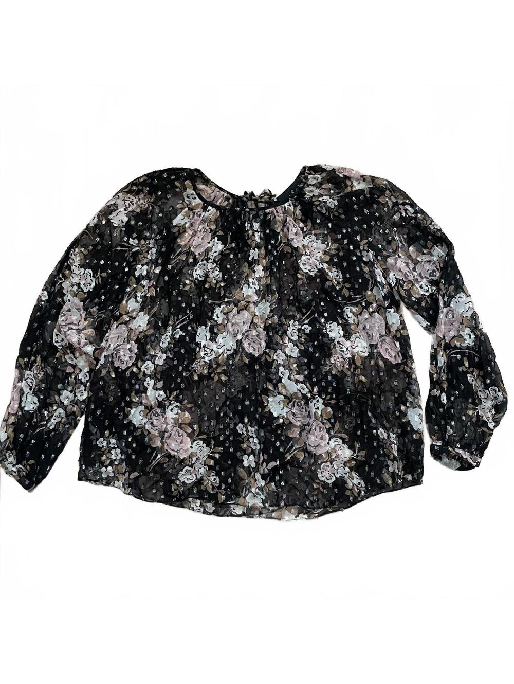 Needle and thread blouse top black pink  US 4